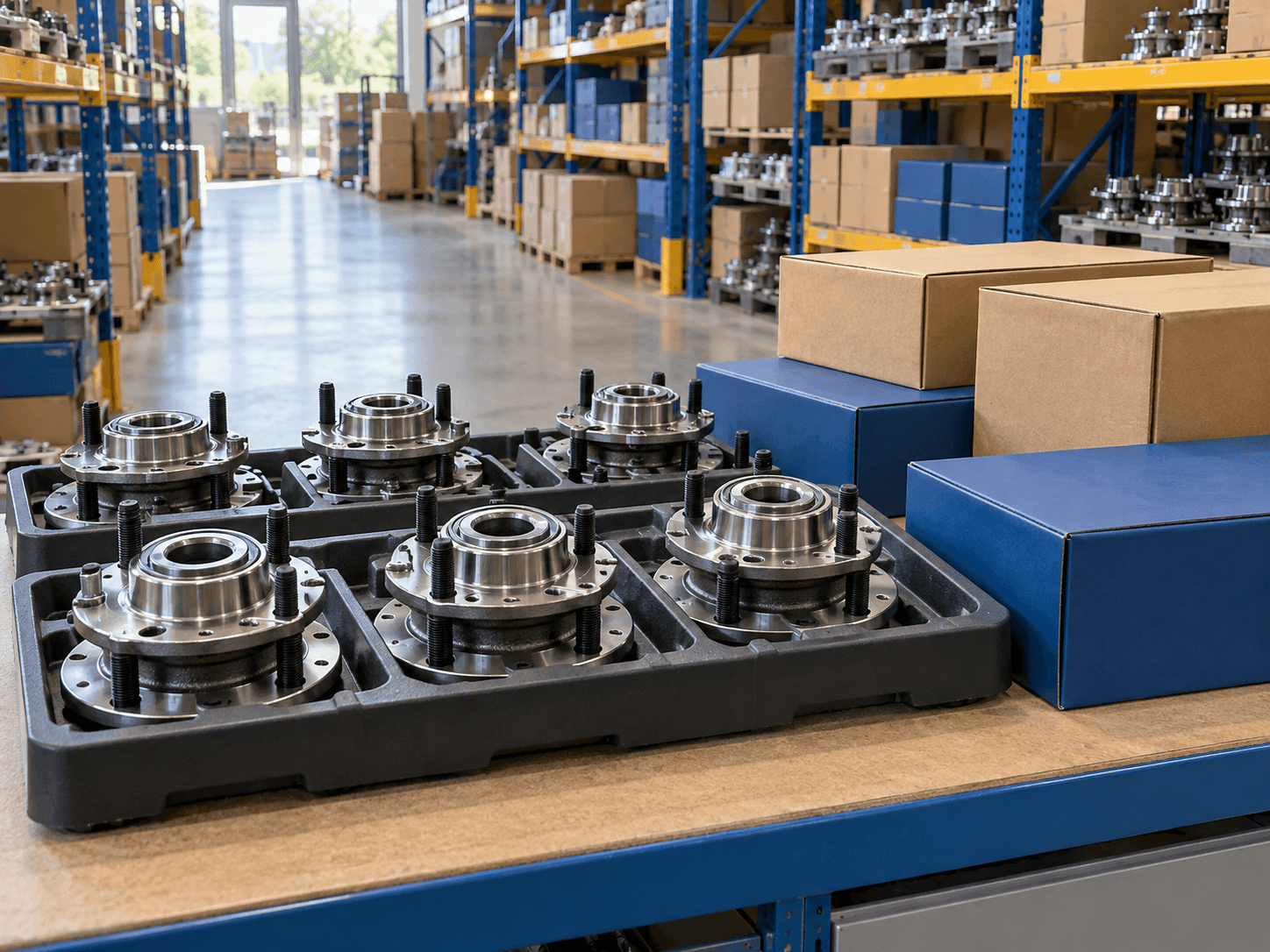 Organized wheel hub inventory